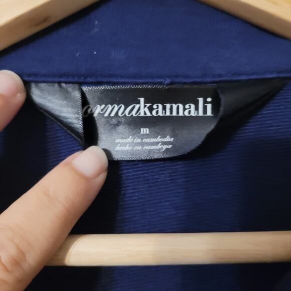 Norma Kamali Navy Blue Classic‎ Utility Dispatch Button Up Jacket Womens M - Picture 3 of 12